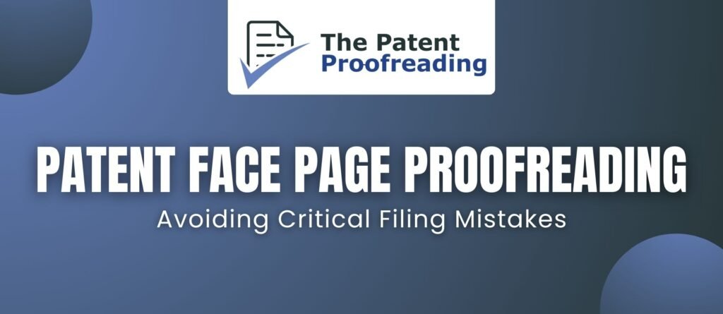 Patent Face Page Errors