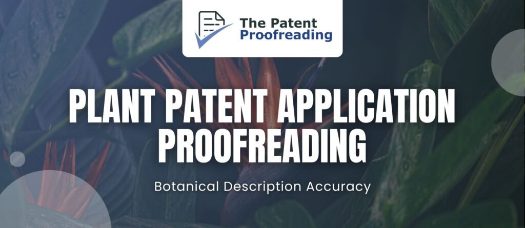 Plant Patent Proofreading
